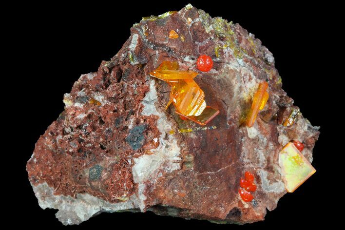 Wulfenite Crystal Cluster - Rowley Mine, AZ #76899